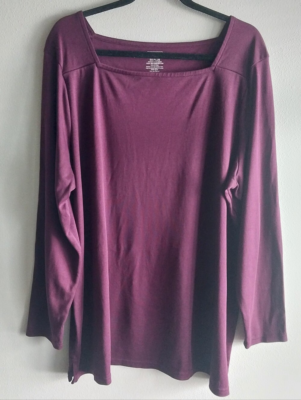 L.L. Bean Purple 100% Supima Cotton Long sleeve Tunic Tee NWOT